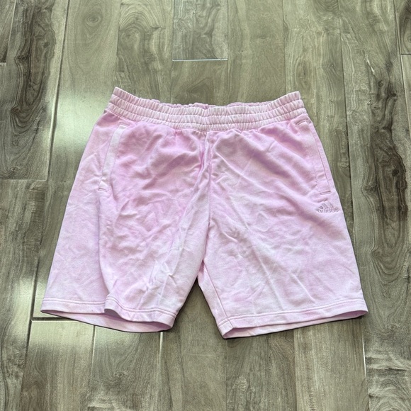 adidas Men's Soft Pink Athletic Shorts - Picture 1 of 4